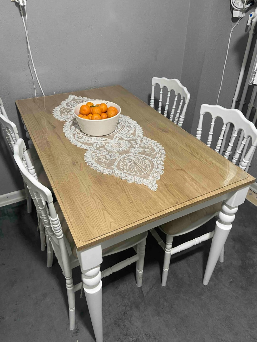 Customer photo review of Rani JA104 Mutfak Masası Yemek Masası Sepet Ceviz - Beyaz