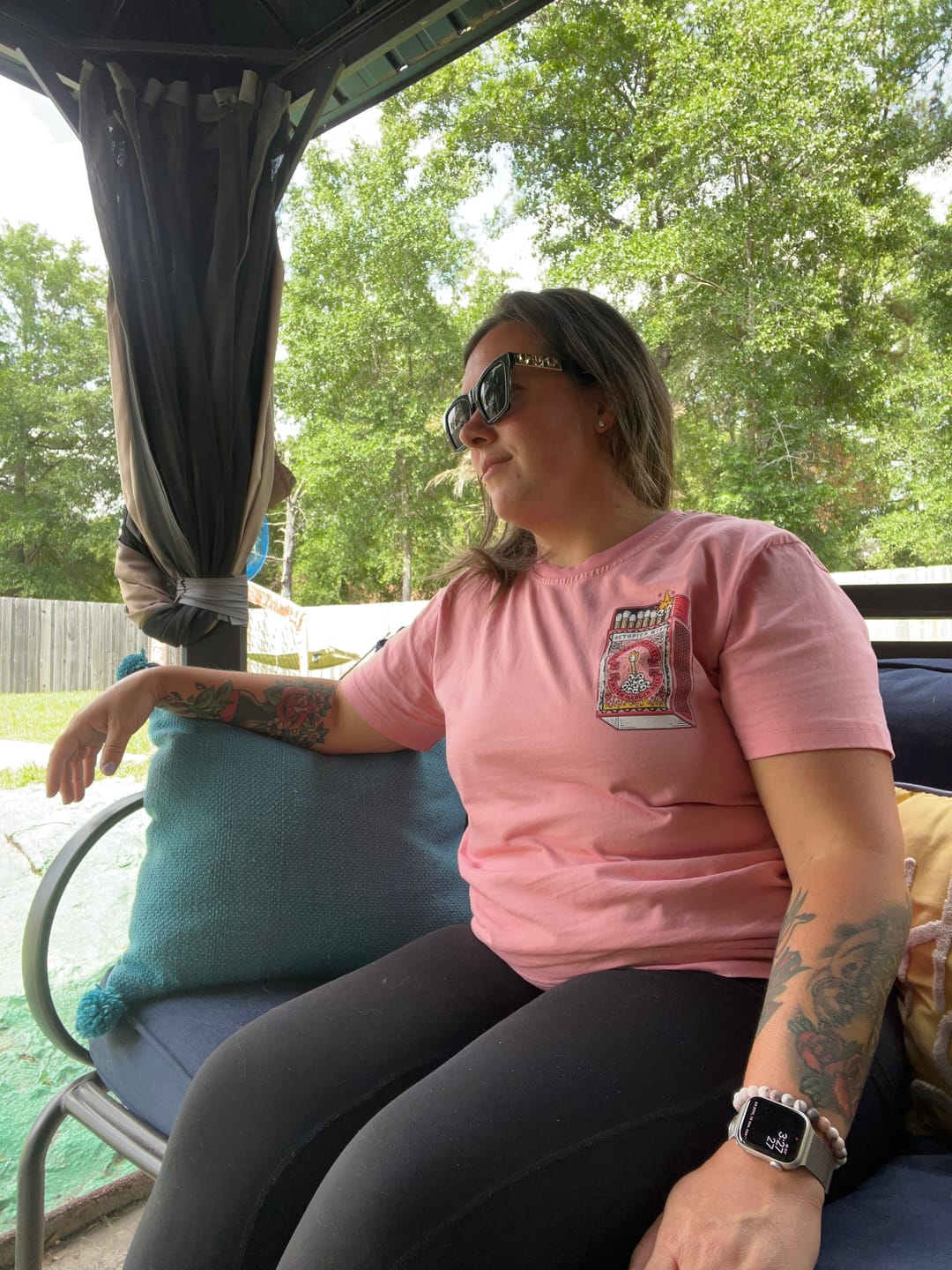 Customer photo review of Burn Baby T-Shirt