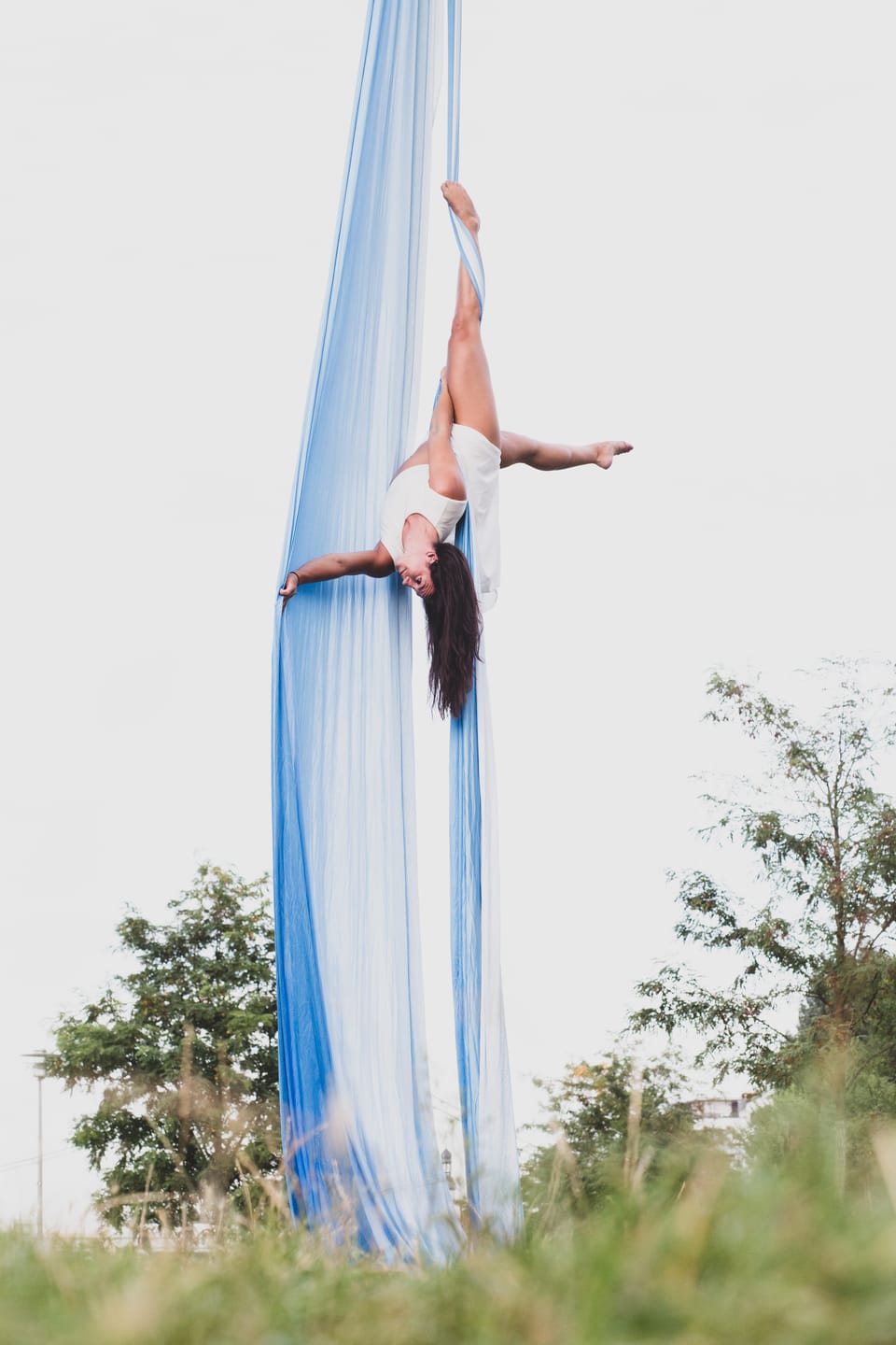 Customer photo review of Aerial Silk Farbverlauf - ocean