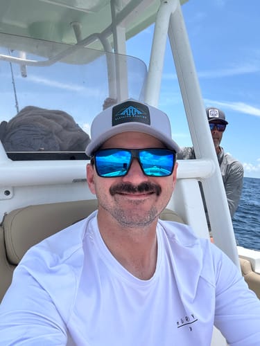 Customer photo review of Custom Leather Patch Trucker Hat - Richardson 258
