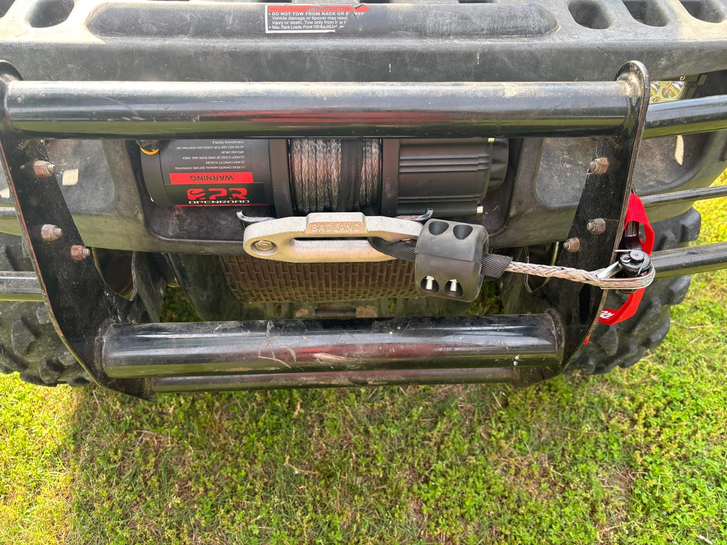 Customer photo review of OPENROAD 4500lbs ATV/UTV Winch with Synthetic Rope and Wireless Remotes