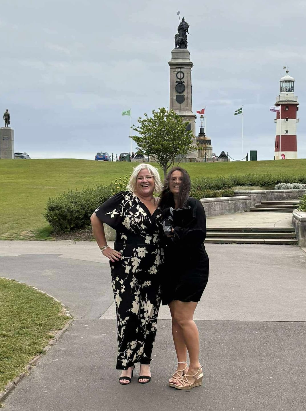 Customer photo review of Black Cream Wrap Lounge Jumpsuit