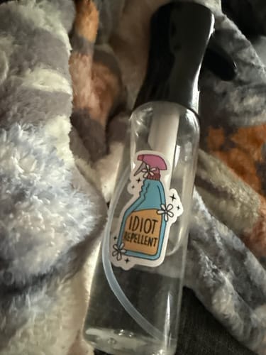 Customer photo review of Idiot Repellant Sticker