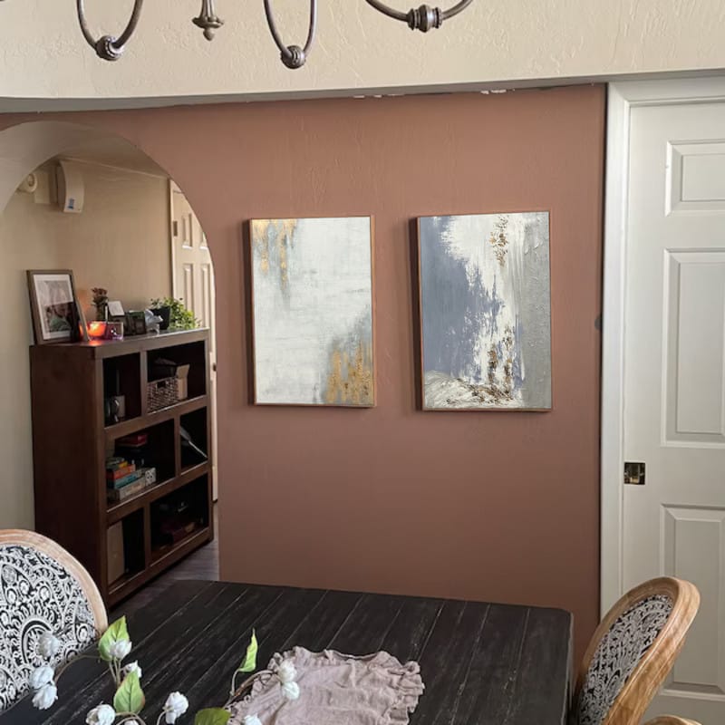Customer photo review of Abstract Painting Canvas Set of 2 #AP129