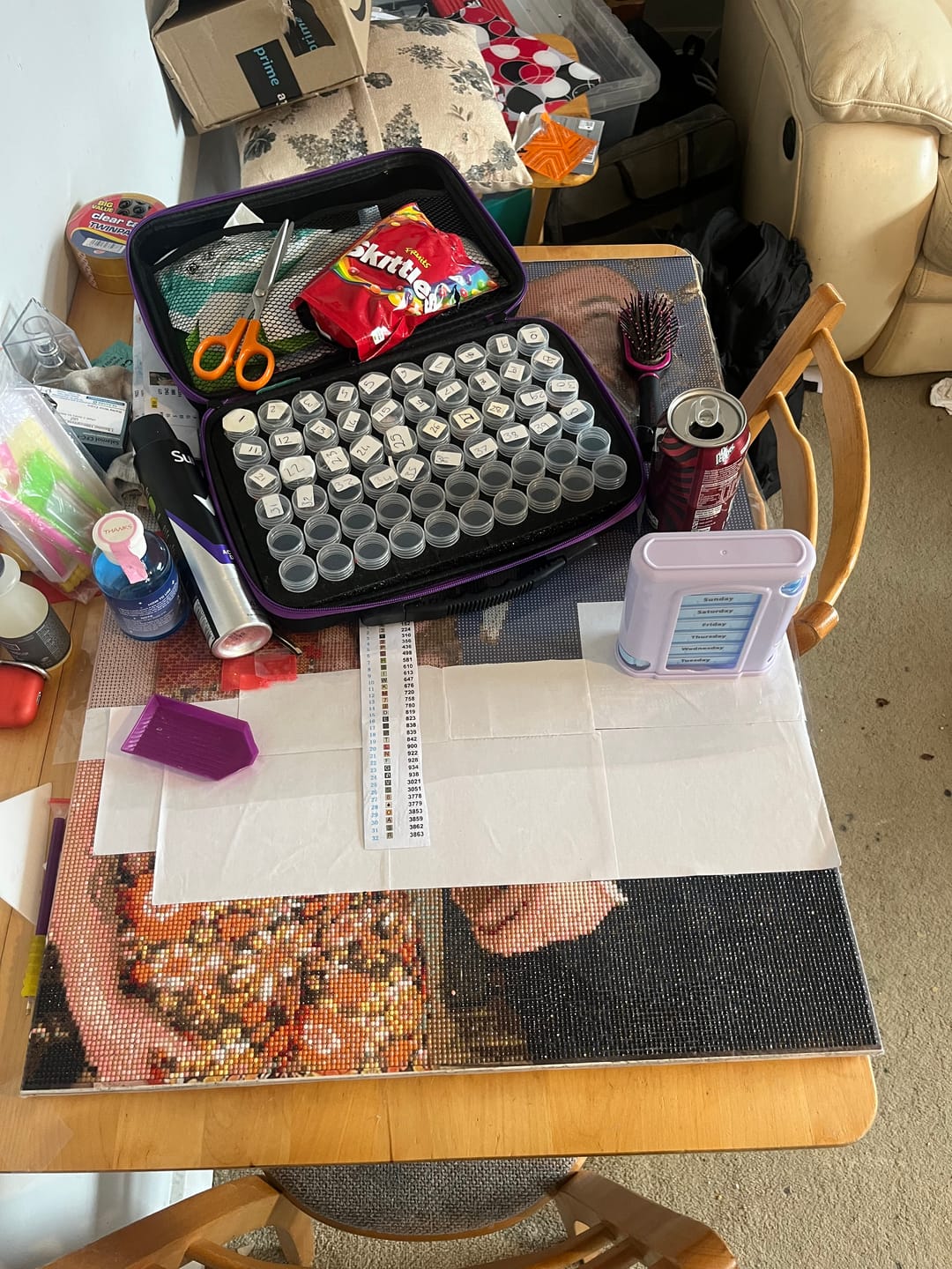 Customer photo review of Personalised Crystal Art Canvas Kit