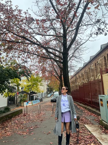 Customer photo review of MARDI MERCREDI - SWEATSHIRT FLOWERMARDI HEATHER PURPLE