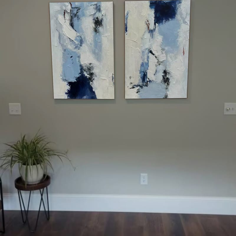 Customer photo review of Abstract Painting Canvas Set of 2 #AP071