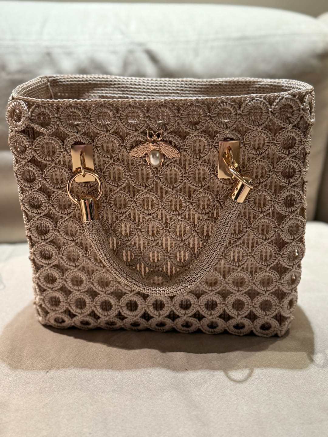 Customer photo review of CrochetPark™ Linden Whisper Clutch Cross Stitch DIY kit