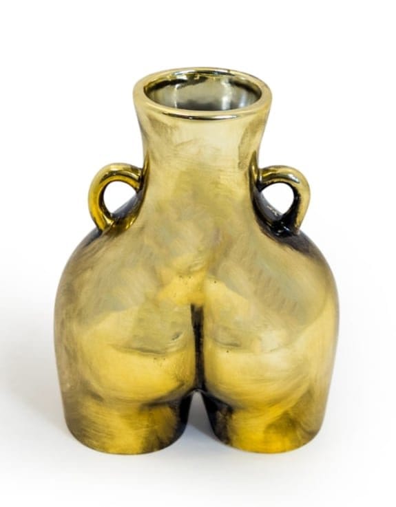 Customer photo review of Antiqued Gold Effect Beautiful Body Vase