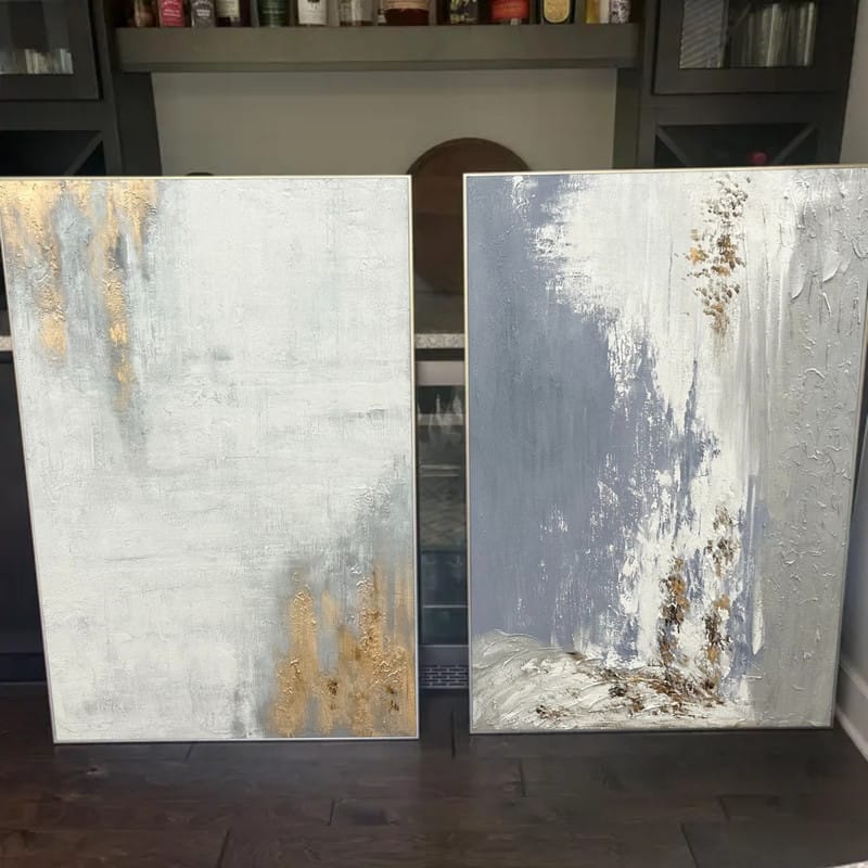 Customer photo review of Abstract Painting Canvas Set of 2 #AP129