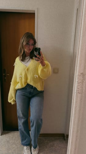 Customer photo review of Oversize Mini Schleifen Cardigan