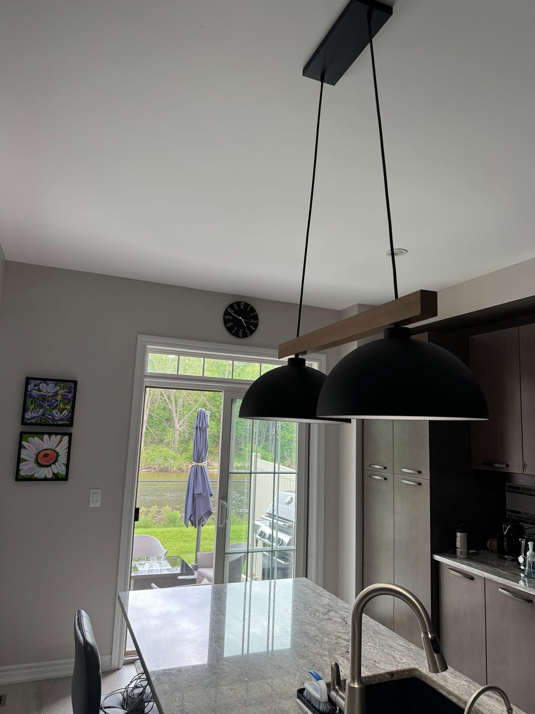 Customer photo review of OSLO 2-Light Scandinavian Pendant Light for Kitchen Island, Dining Table & Modern Interiors,