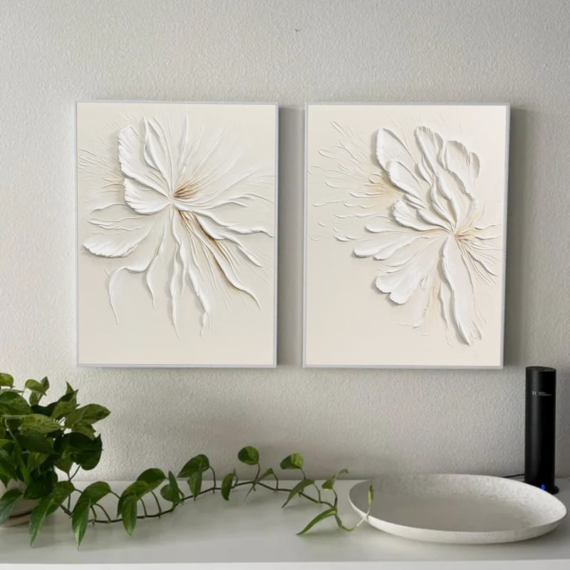 Customer photo review of Flower Textured Painting Canvas #FP057