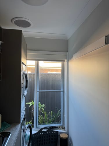 Customer photo review of Wall Mounted Drying Rack - Foldable Indoor and Outdoor Drying Rack