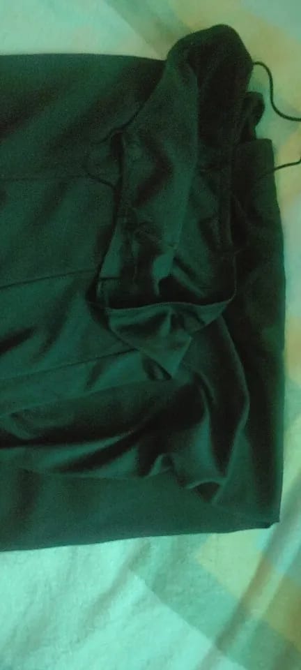 Customer photo review of Polyester Bodycon Dress — Spaghetti Strap Black | KIMLUD