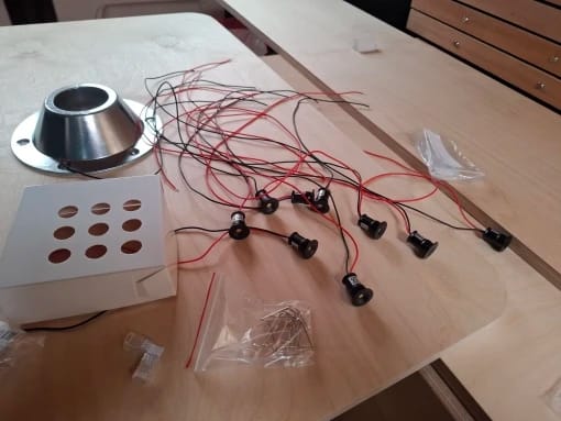 Customer photo review of Compact 1W Mini LED Spotlight, Dimmable 12V Recessed Downlight with 15mm Cutout, IP65 Ceiling Lamp for Showcase Display Lighting