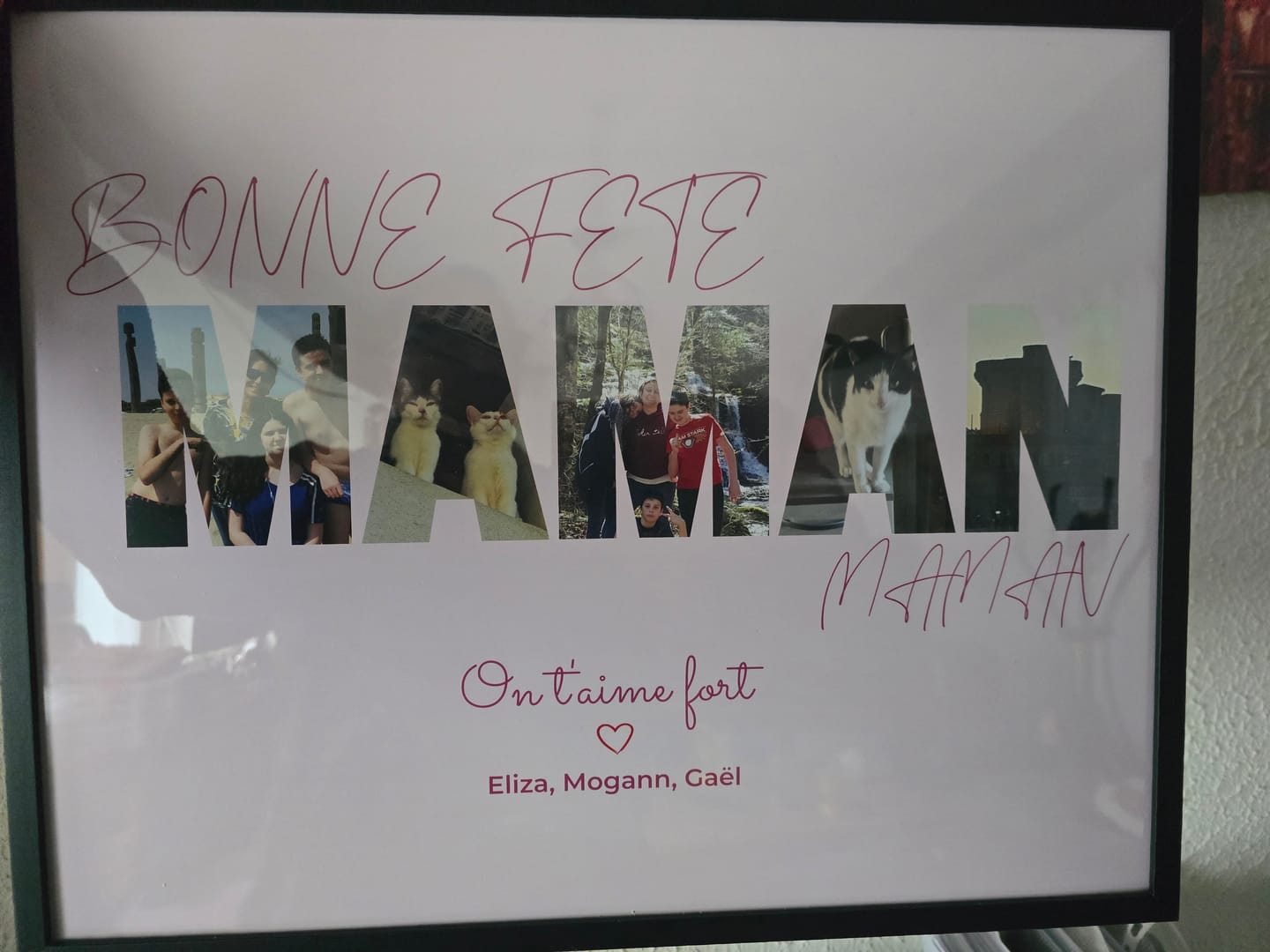 Customer photo review of Bonne fête Maman - Affiche Personnalisée