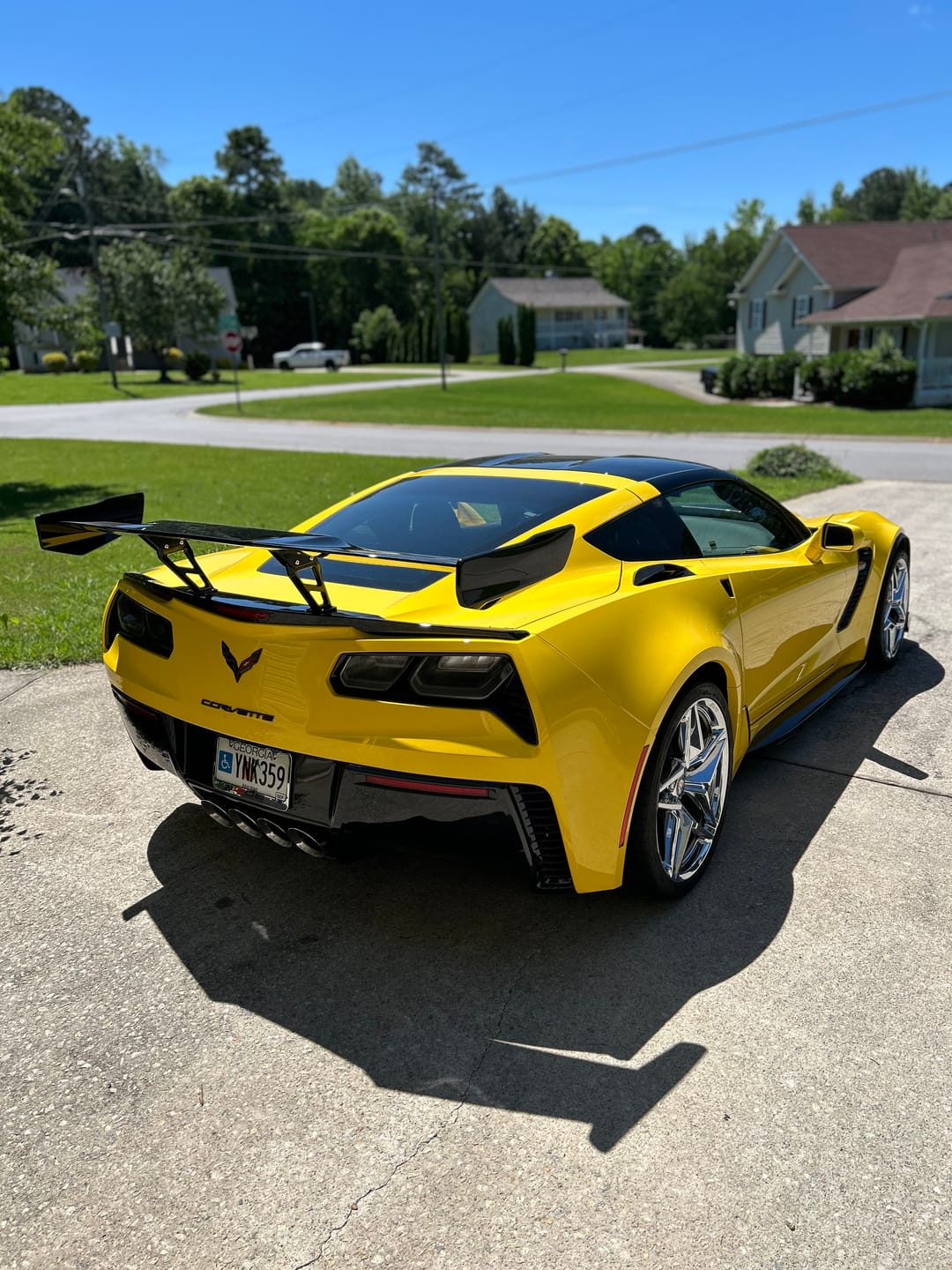 Customer photo review of Corvette C7 ZR1 ZTK Conversion Rear Spoiler High Wing