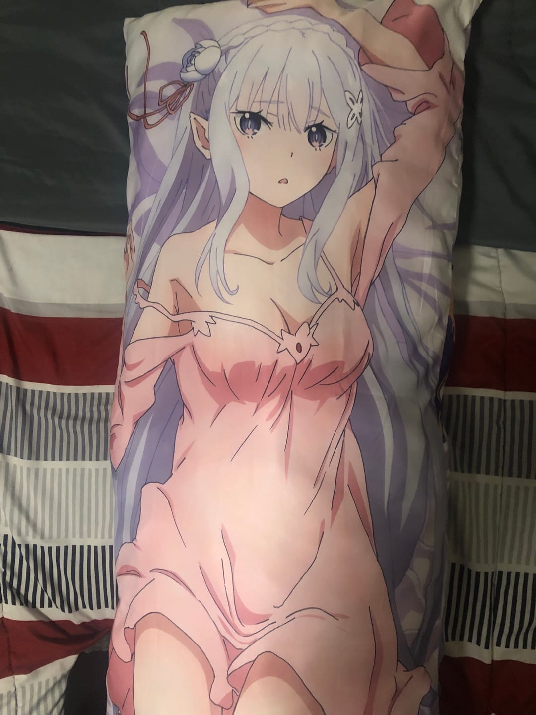 Customer photo review of Emilia Body Pillow   Emilia Waifu