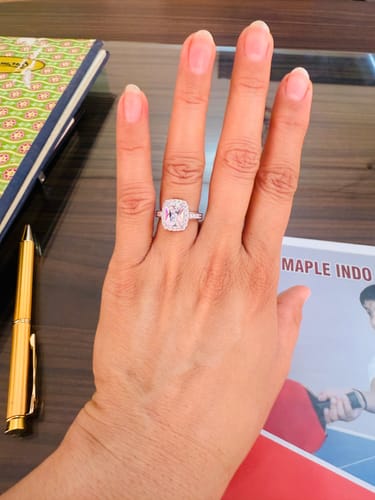 Customer photo review of Silver Classic Solitaire Ring