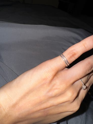 Customer photo review of Anillo Doble Linea Ajustable