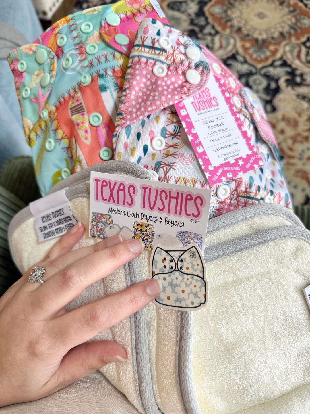 Customer photo review of Slim Fit - 6 layer Natural Fiber Cloth Diaper Inserts