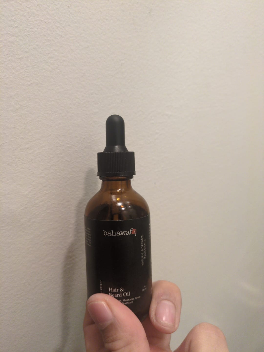 Customer photo review of TOBACCO OUD HAIR & BEARD OIL - "ORIENTAL KNIGHT" - 2 OZ