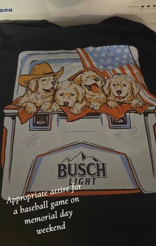 Customer photo review of Dog Beers 4th Of July T-Shirt/Sweatshirt/Hoodie