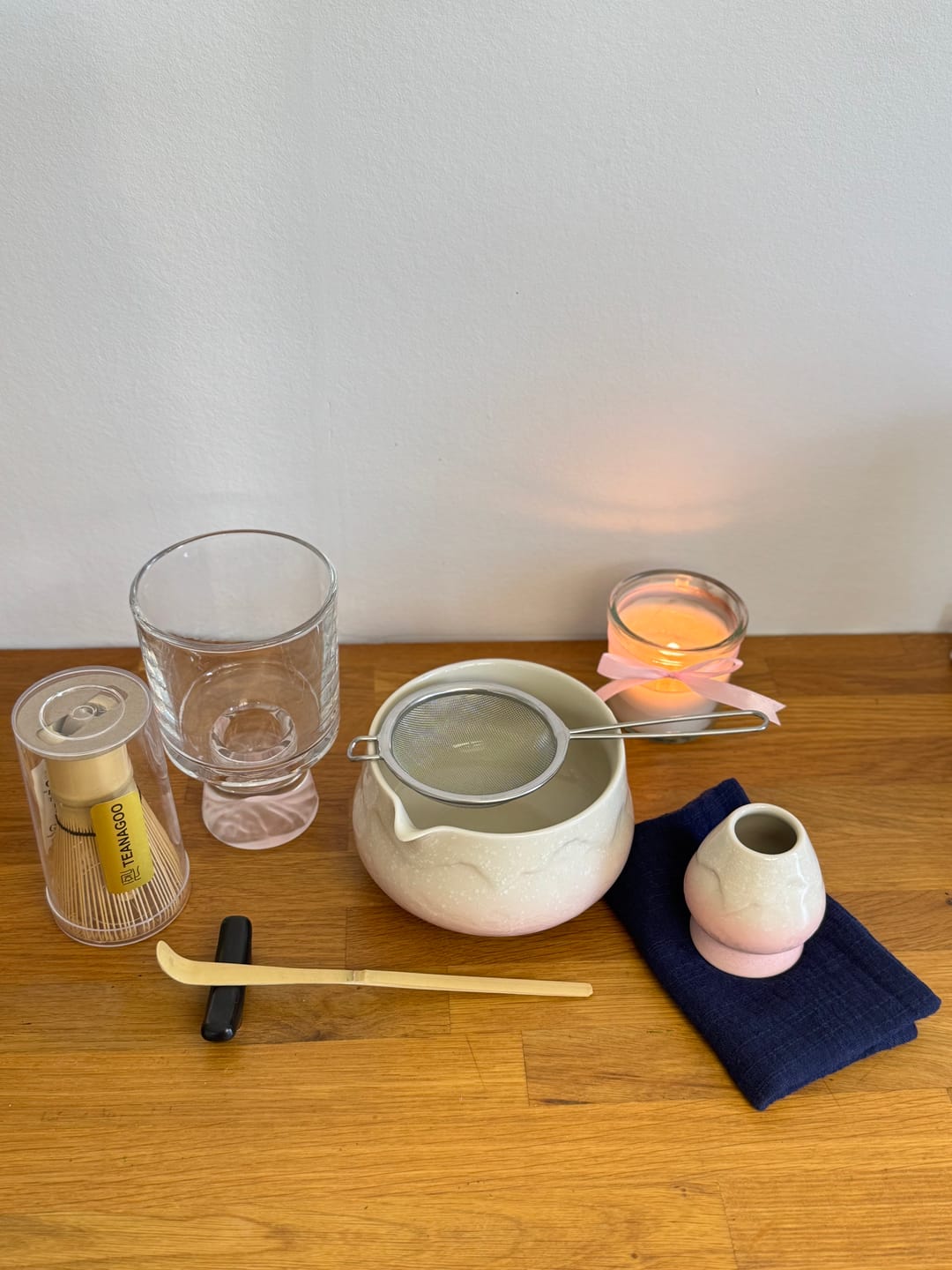 Customer photo review of Pink Princess Matcha Set-Snow Mountain Set with Pink Glass Cup and 30g Premium Grade Matcha
