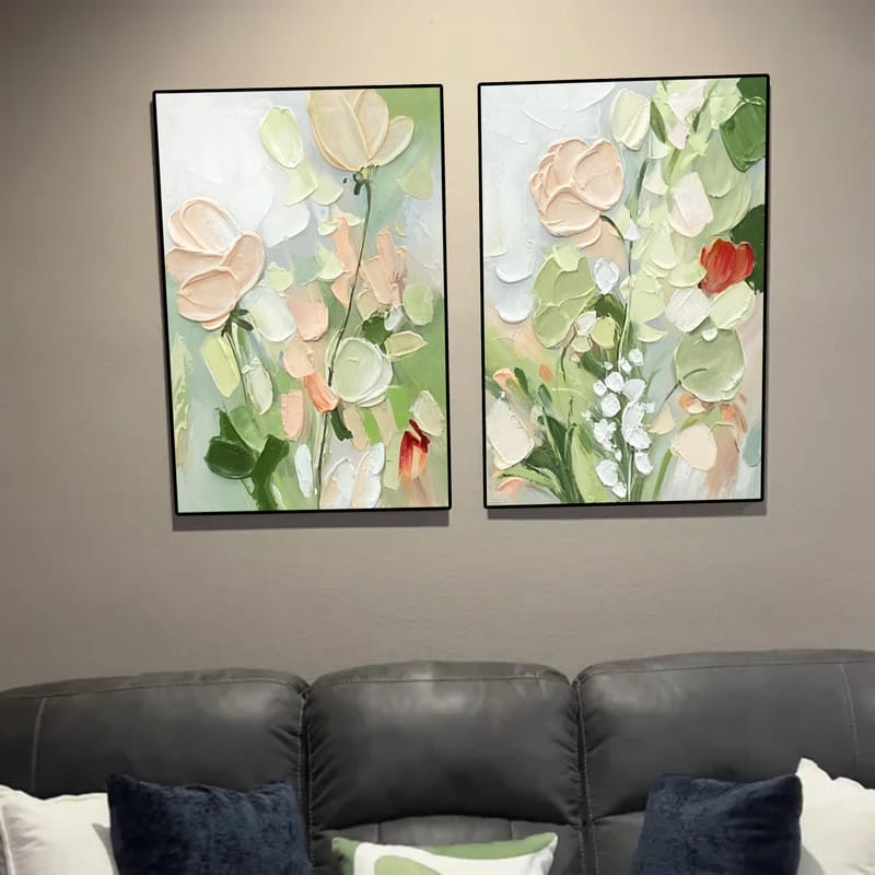 Customer photo review of Flower Textured Painting Canvas #FP023