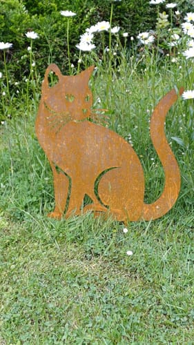 Customer photo review of Gartenstecker Katze sitzend