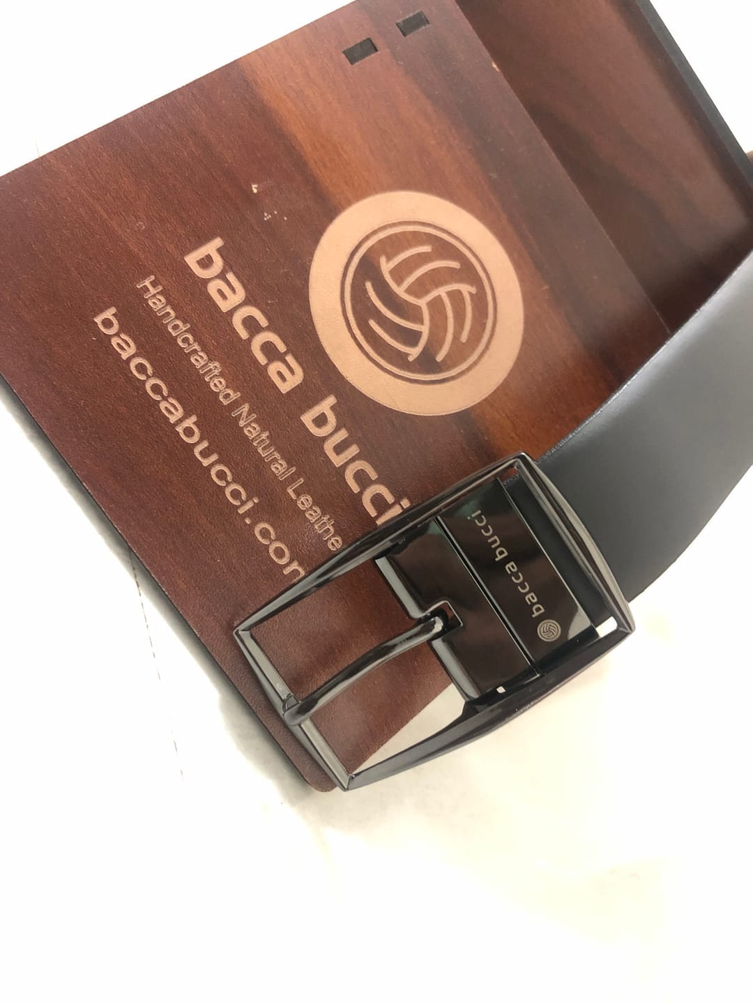 Customer photo review of Bacca Bucci Reversible Genuine leather Classic Dress belt for Men-Black & Brown
