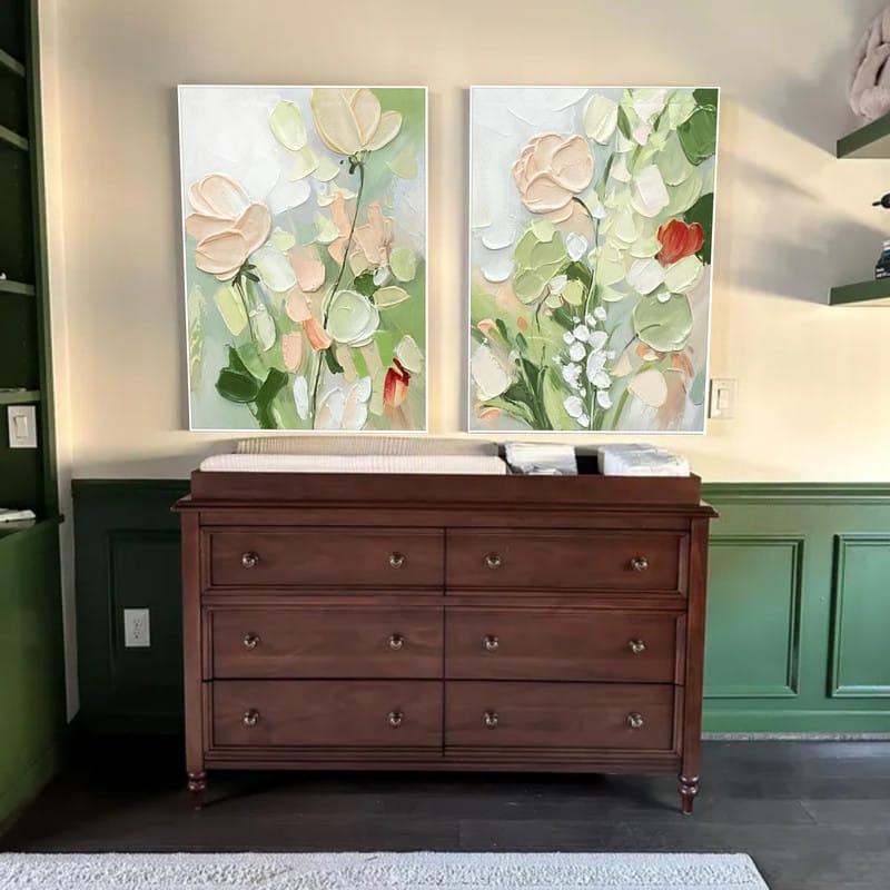 Customer photo review of Flower Textured Painting Canvas #FP023