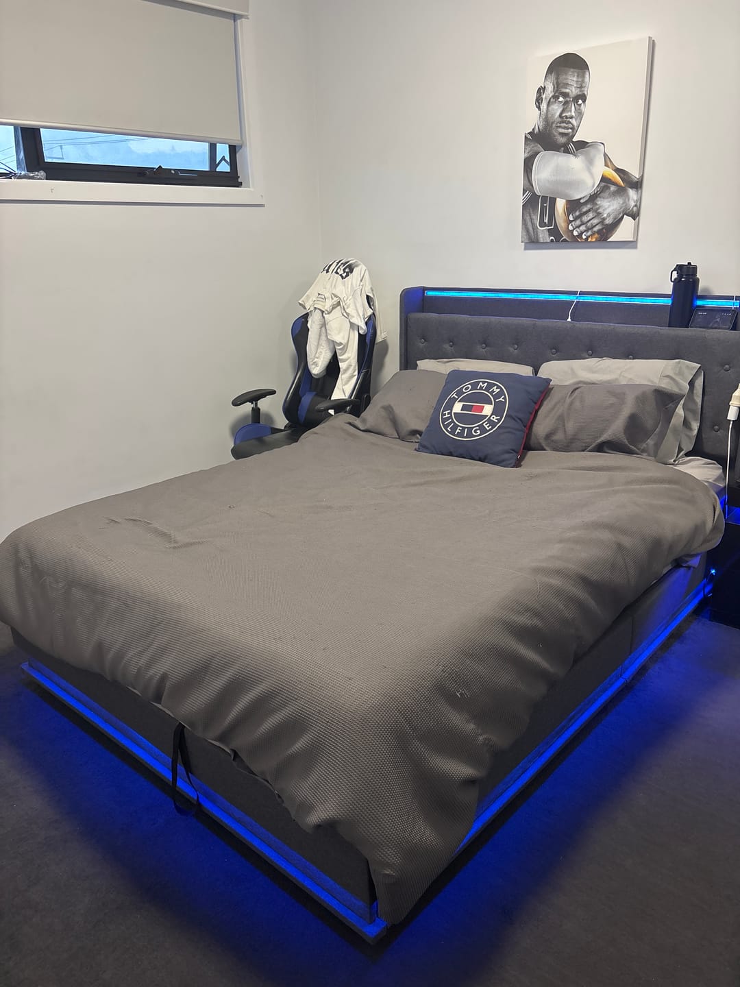 Customer photo review of Levede Bed Frame LED Light Gas Lift Storage Headboard USB Charging