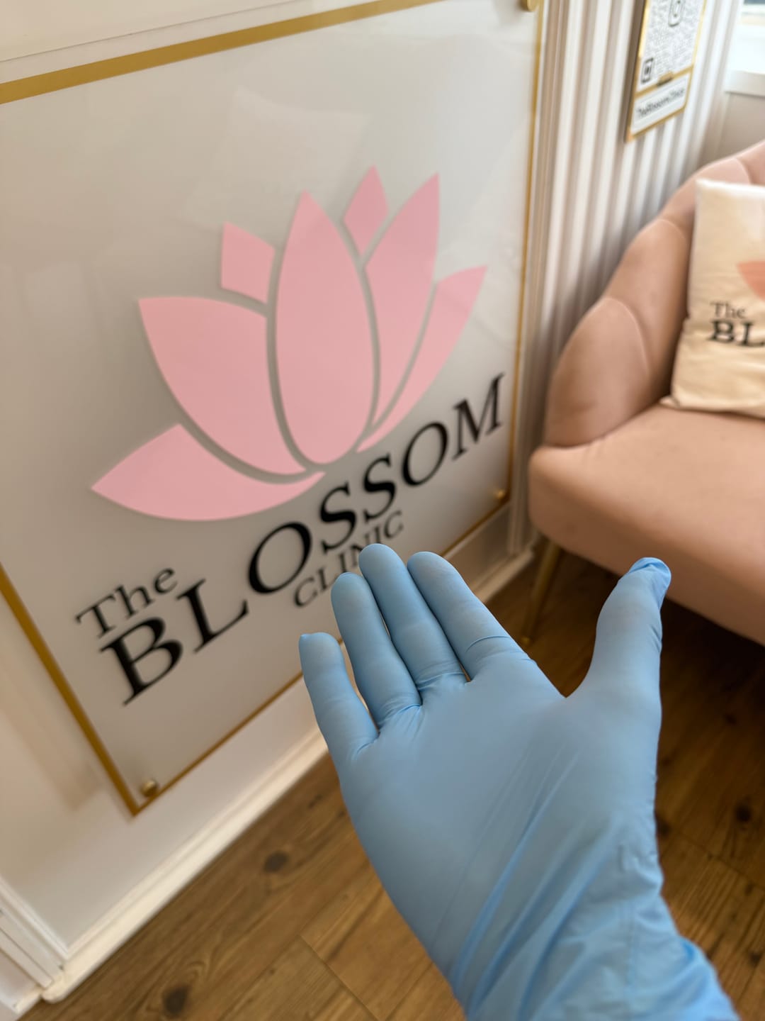 Customer photo review of Blue Nitrile Gloves Medical Grade Cat III PPE Small x 100