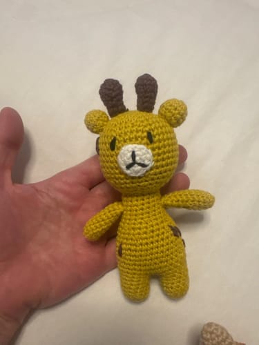 Customer photo review of Handmade Crochet Animal Stuffed Plush Rattle Toys