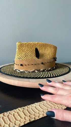 Customer photo review of Two Tone Cross Woven Paper Hood 30cm HF058