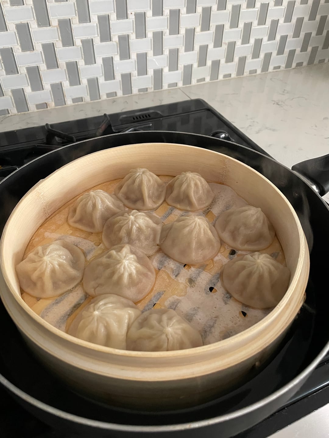 Customer photo review of Pork soup dumplings (aka "xiao long bao") - 24 PC