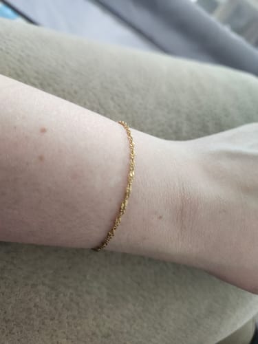Customer photo review of Permanent jewelry gold filled