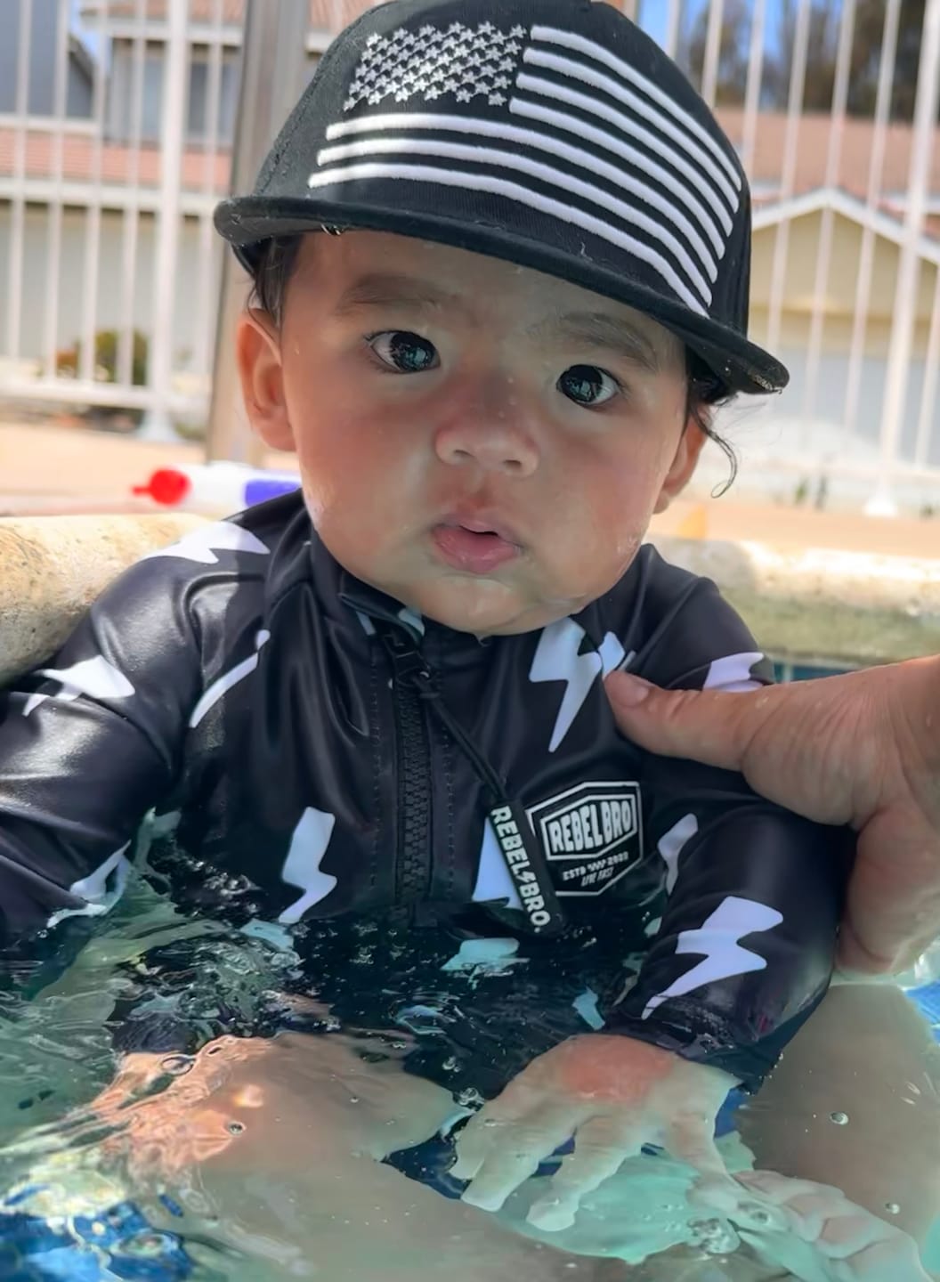 Customer photo review of UPF50+ Swim Romper in Jagger