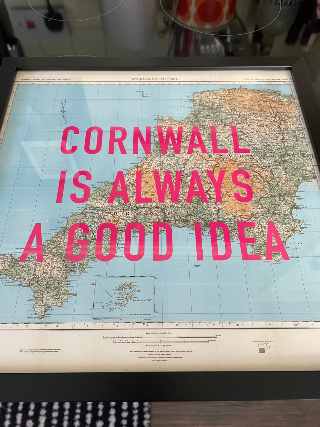 Customer photo review of Custom Pop Art Map Print (Any Location)