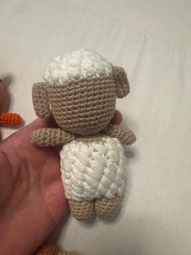 Customer photo review of Handmade Crochet Animal Stuffed Plush Rattle Toys