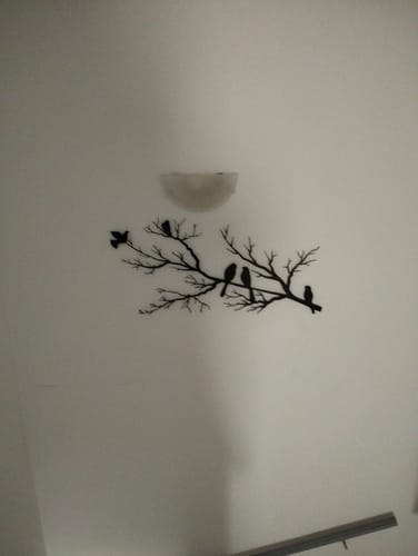 Customer photo review of Décoration murale en métal moderne - Oiseaux sur branche (v2)