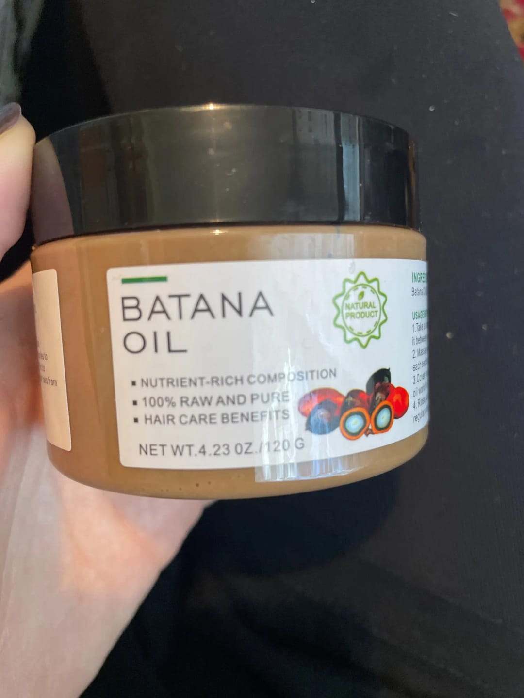 Customer photo review of Raw Batana Oil Hair Oil For Growth And Thickness — Golden Amber | KIMLUD