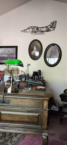 Customer photo review of Your Custom Aircraft Silhouette Metal Wall Art