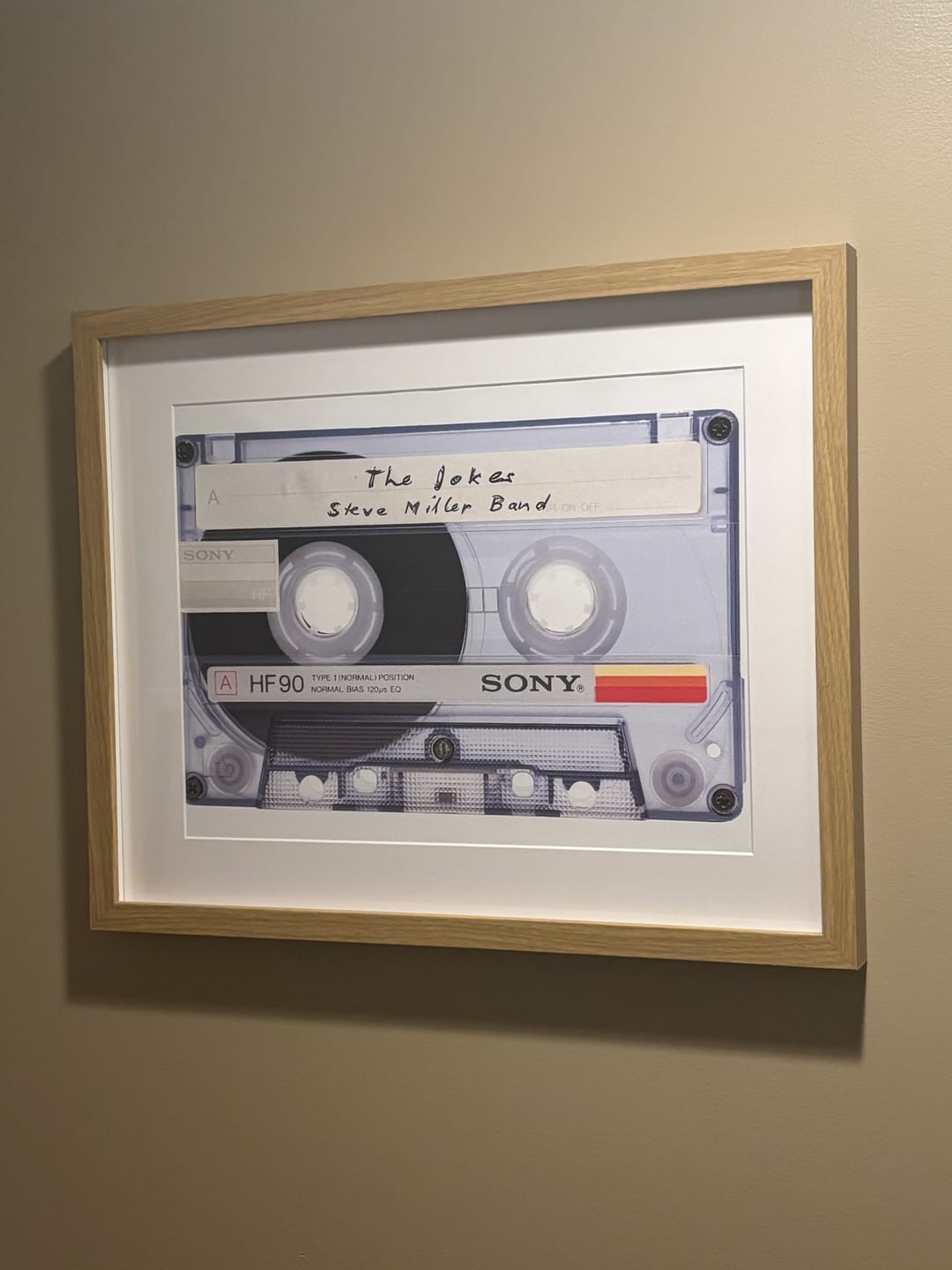 Customer photo review of Personalised Retro Mixtape Print