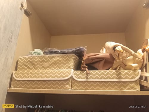 Customer photo review of Qoolish Pack of 2 Undergarments White Stripes Organizer Box with Lid