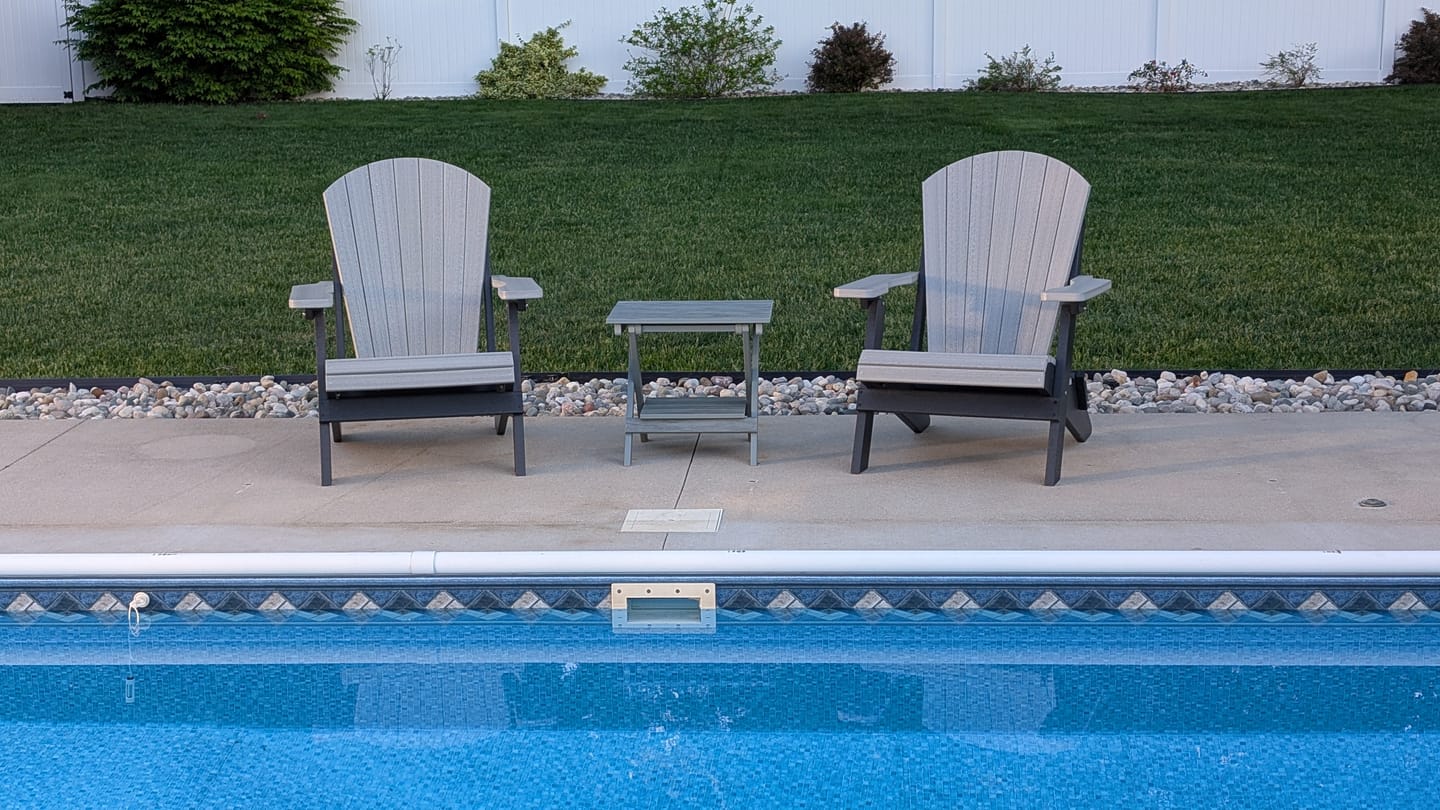 Customer photo review of DURAWEATHER POLY® Folding Side Table With Removable Serving Tray - Ships Fully Assembled