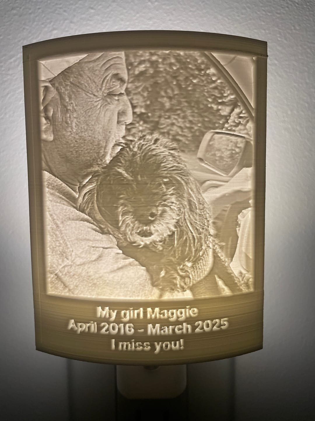 Customer photo review of Memory Frame™ Personalized Night Light