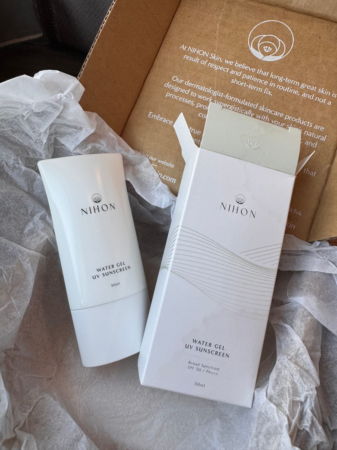 Customer photo review of Water Gel UV Sunscreen